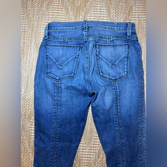 Hudson Nico Raw Hem Lace-Up Super Skinny Dark Wash Denim Jeans, Size 26 - Picture 8 of 9